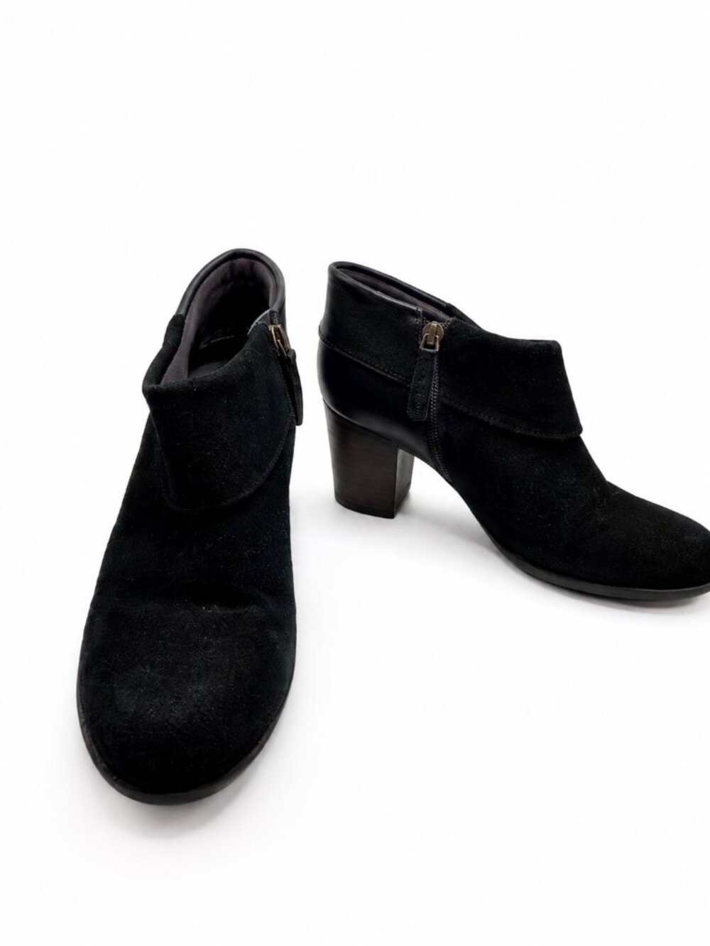 Clarks Side Zip Ankle Booties Black 9.5